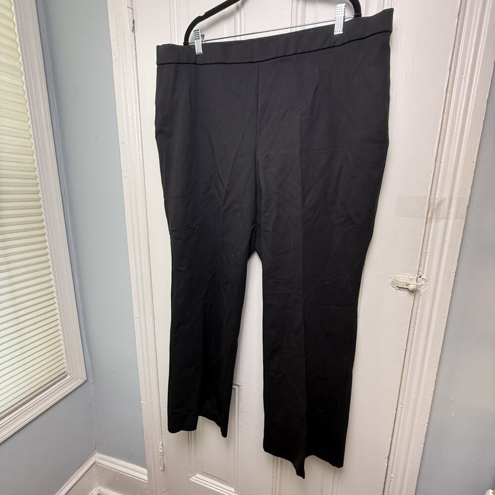 Dennis by Dennis Basso Ponte Pants Womens 2X Black Straight Leg NWOT - Picture 1 of 7